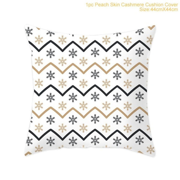 FENGRISE 45x45cm Cotton Linen Merry Christmas Cover Cushion Christmas Decor for Home Happy New Year Decor 2019 Navidad Xmas Gift