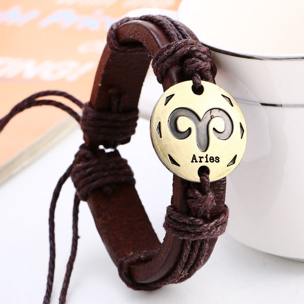 FREE Zodiac Signs - Leather Bracelet