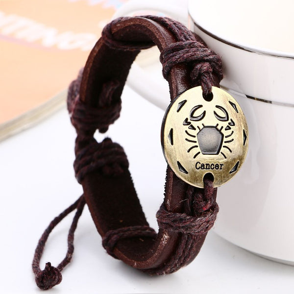 FREE Zodiac Signs - Leather Bracelet