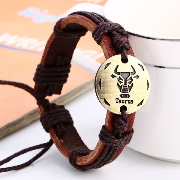 FREE Zodiac Signs - Leather Bracelet