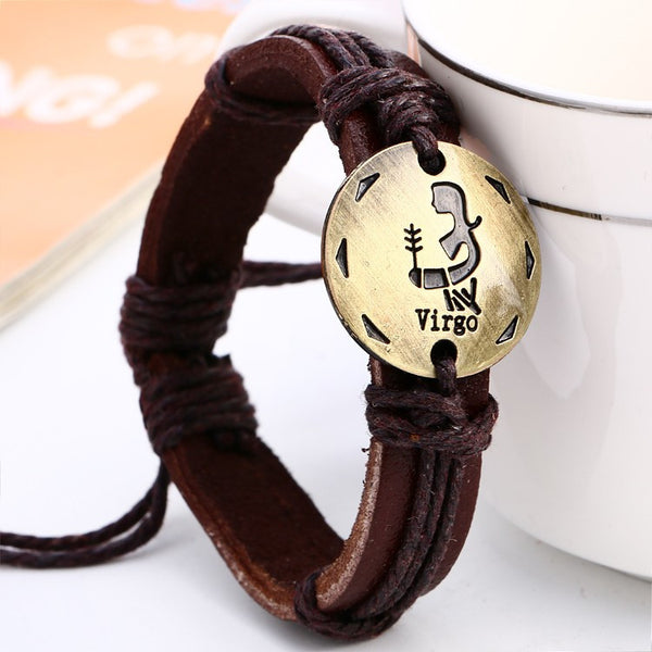 FREE Zodiac Signs - Leather Bracelet