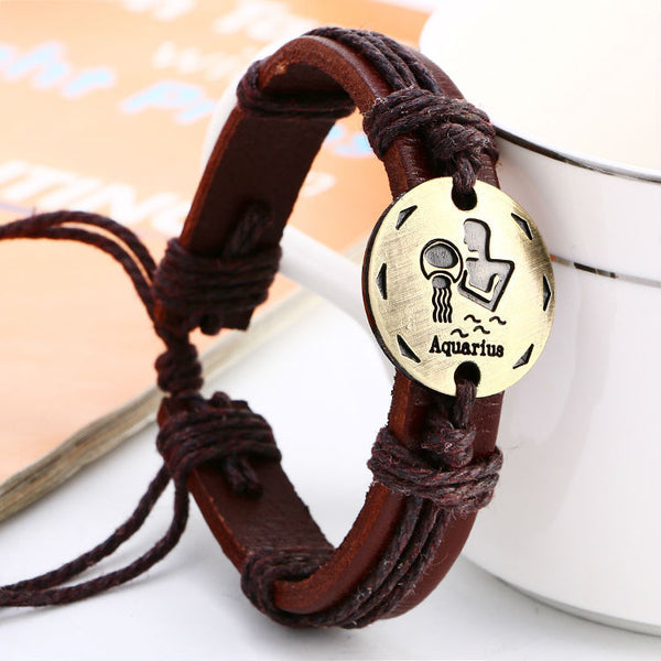 FREE Zodiac Signs - Leather Bracelet