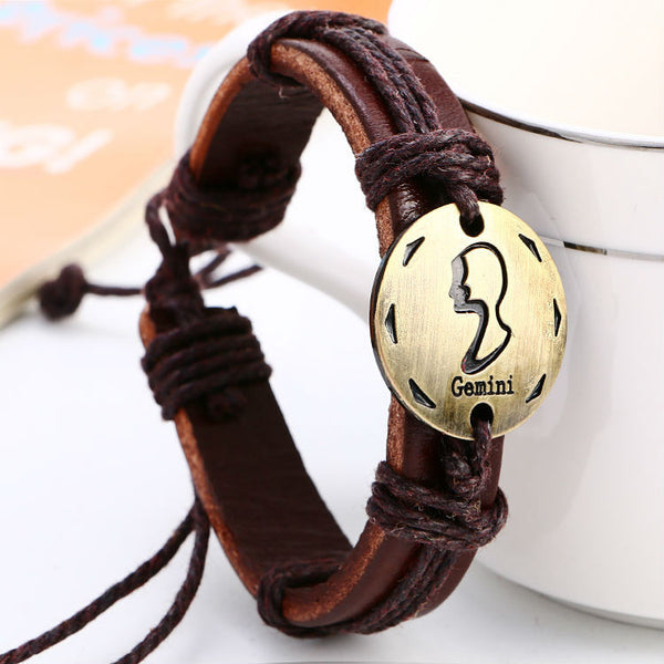 FREE Zodiac Signs - Leather Bracelet