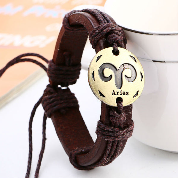 FREE Zodiac Signs - Leather Bracelet